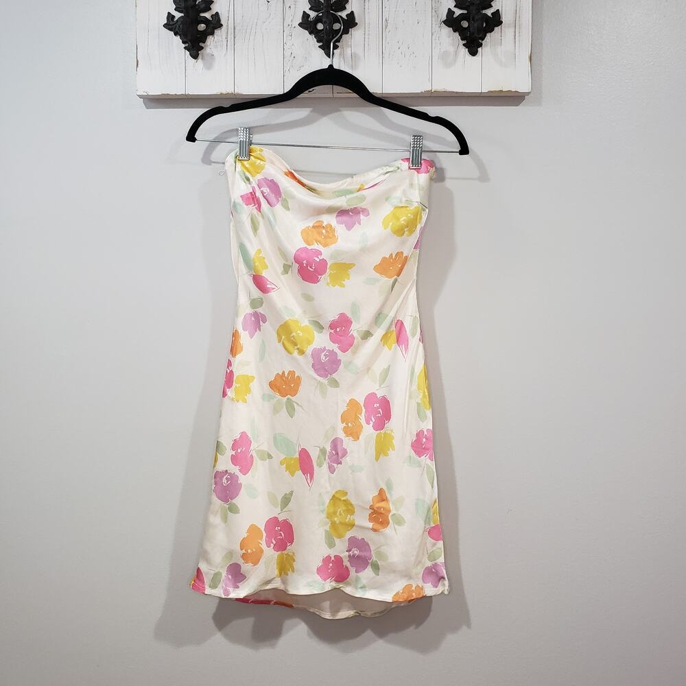 For Love & Lemons Hazel One Shoulder Mini Dress Floral XS NWT